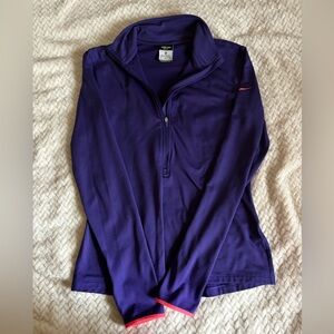 Nike Purple Quarter-Zip Pullover with Pink Trim